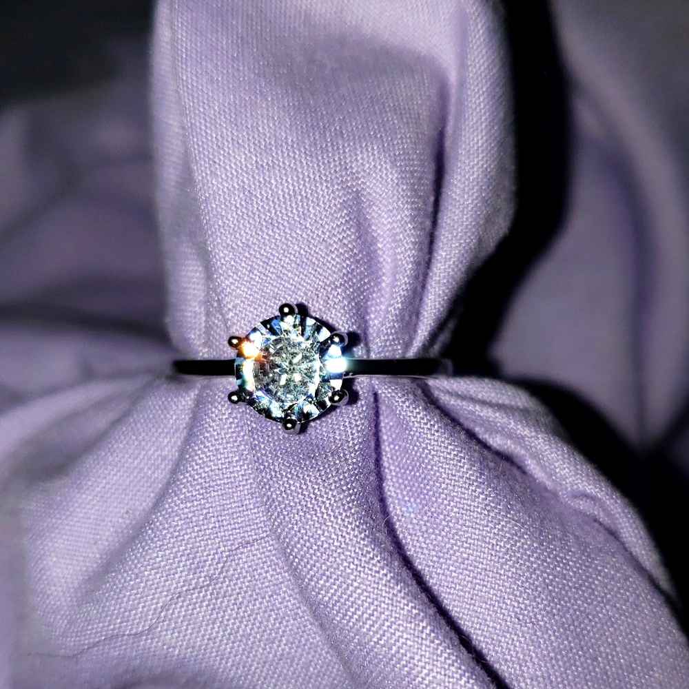 10kt White gold filled 5ct White Sapphire